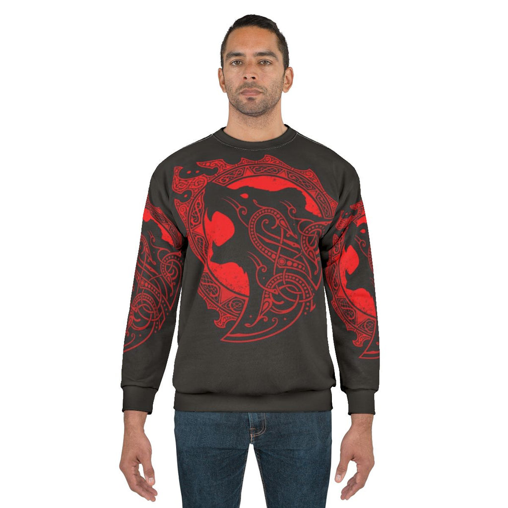Berserker Rage Viking Sweatshirt with Angry Bear Design