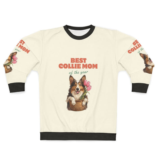 Collie mom of the year floral sweatshirt
