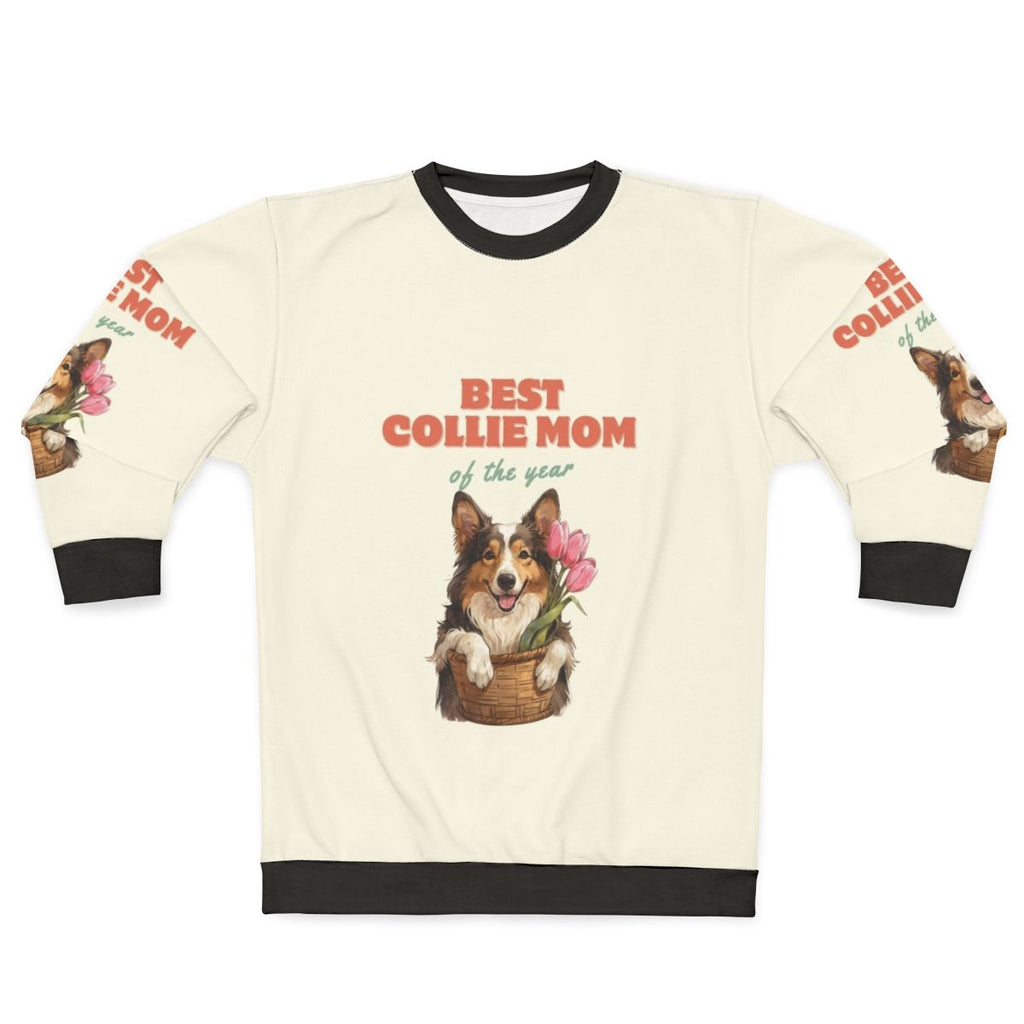 Collie mom of the year floral sweatshirt