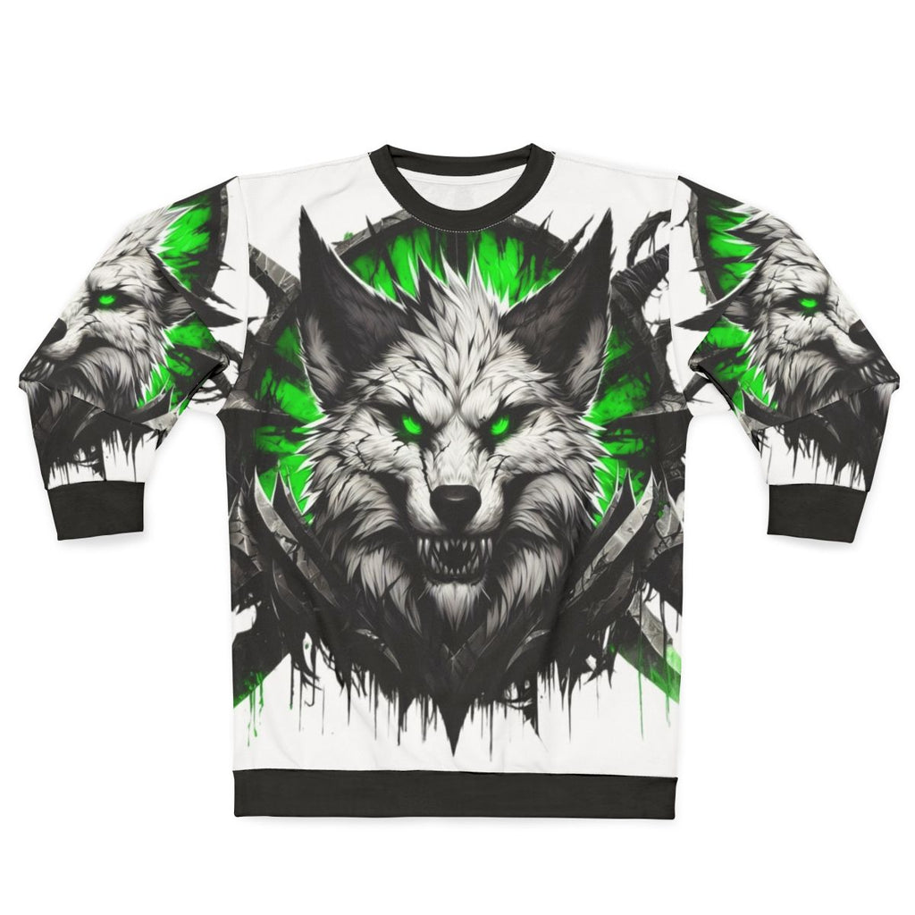 Cozy furry sweatshirt with plush animal design