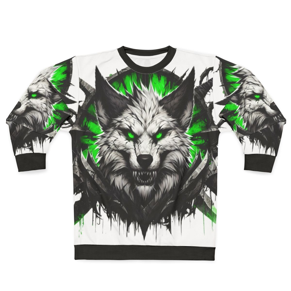 Cozy furry sweatshirt with plush animal design