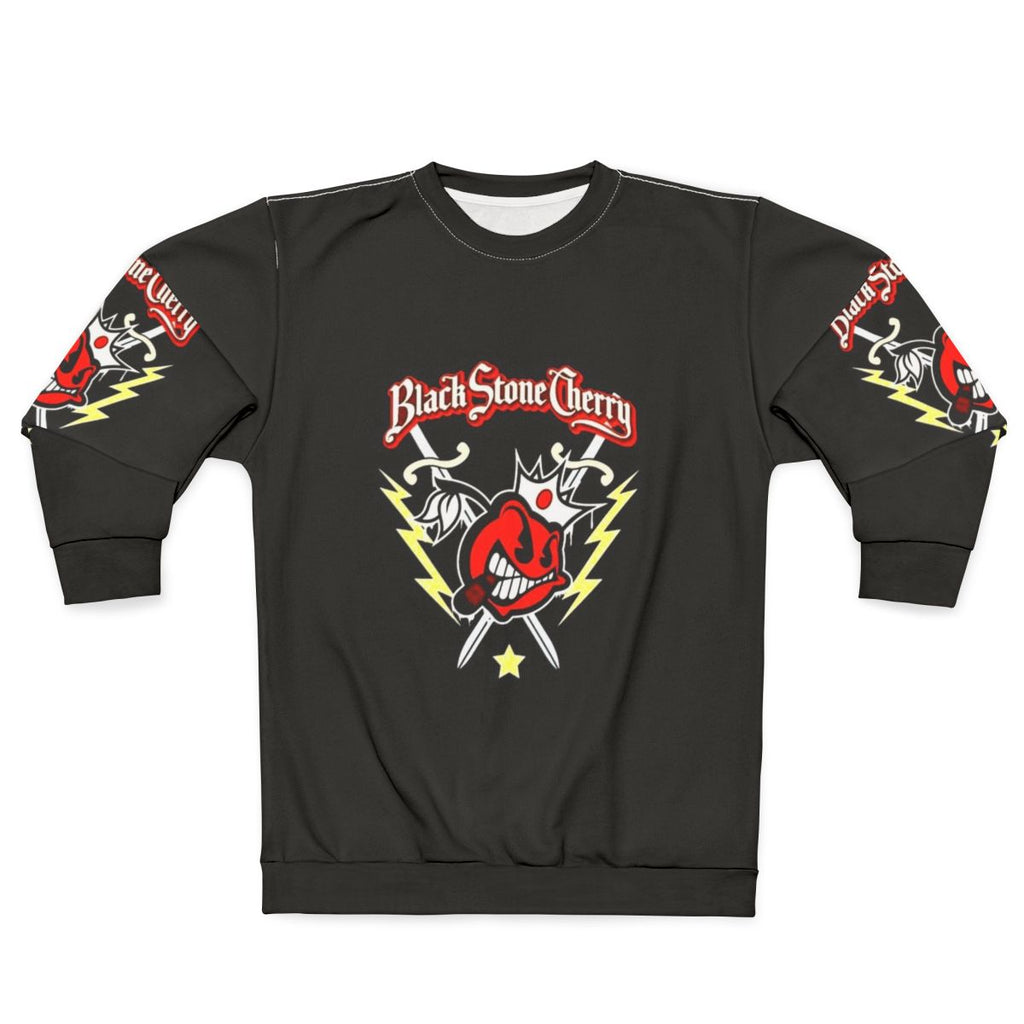 Aries 90 Black Stone Logo Hard Rock Sweatshirt