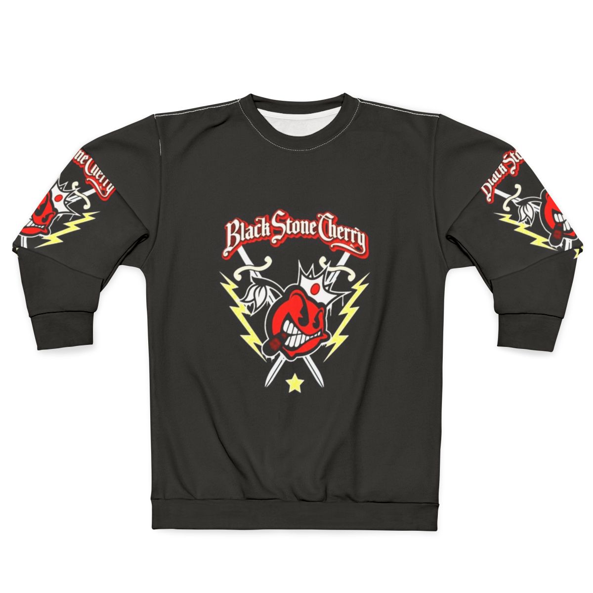 Aries 90 Black Stone Logo Hard Rock Sweatshirt