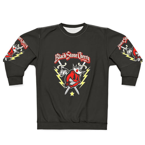 Aries 90 Black Stone Logo Hard Rock Sweatshirt