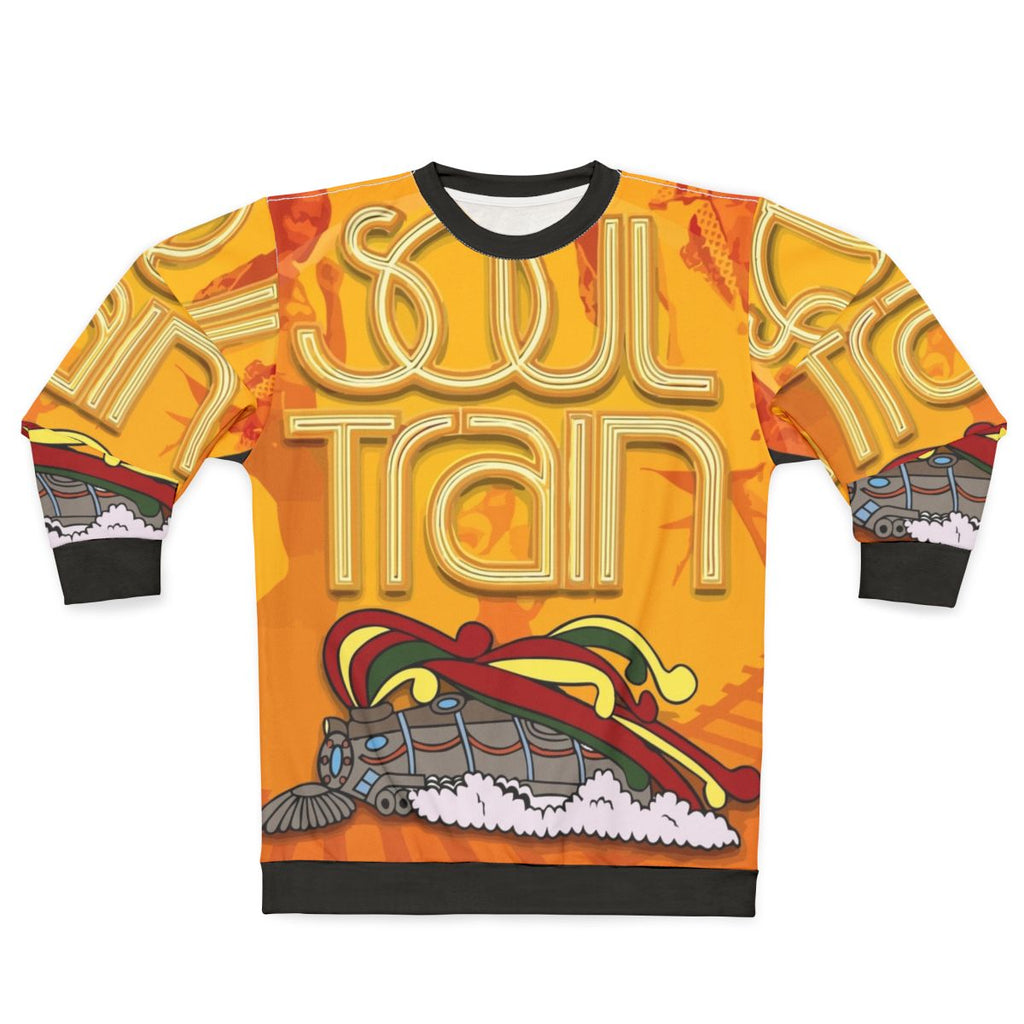 Retro Soul Train Sweatshirt featuring vintage 70s/80s music and dance culture