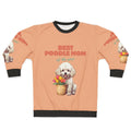 Poodle mom sweatshirt with springtime floral design