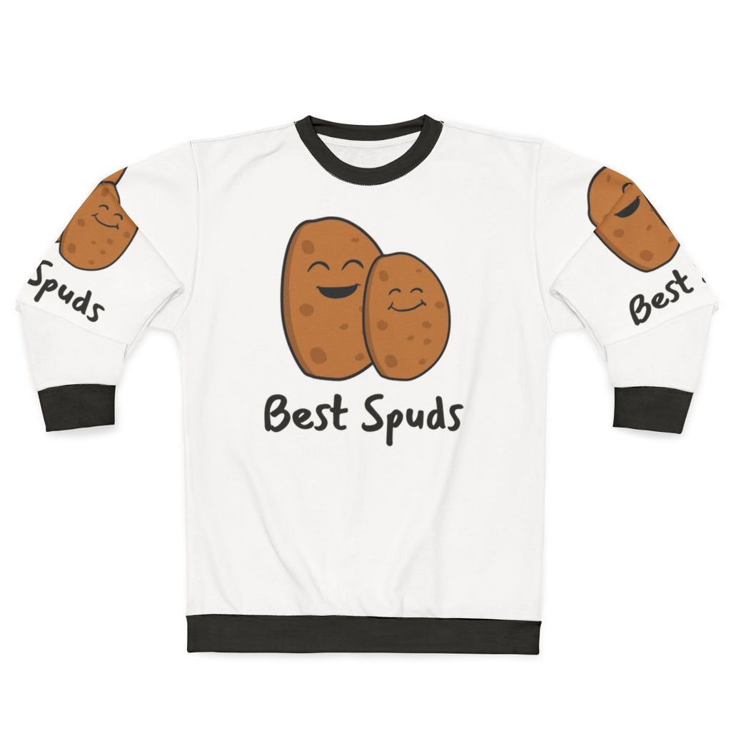 Funny potato lover sweatshirt with "I am a potato" design