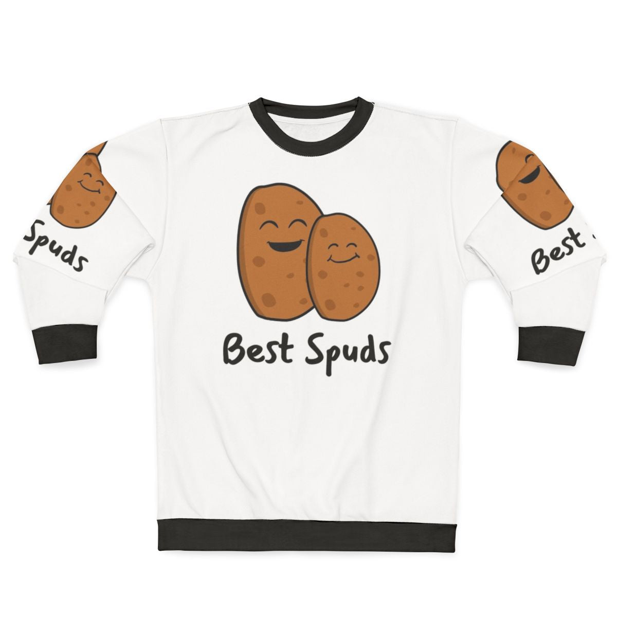 Funny potato lover sweatshirt with "I am a potato" design