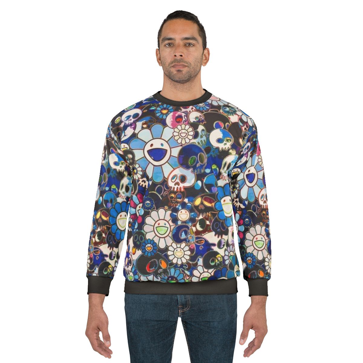 Takashi Murakami Inspired Floral Abstract Sweatshirt