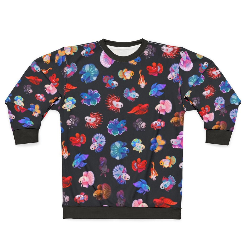 Betta fish sweatshirt with underwater graphics