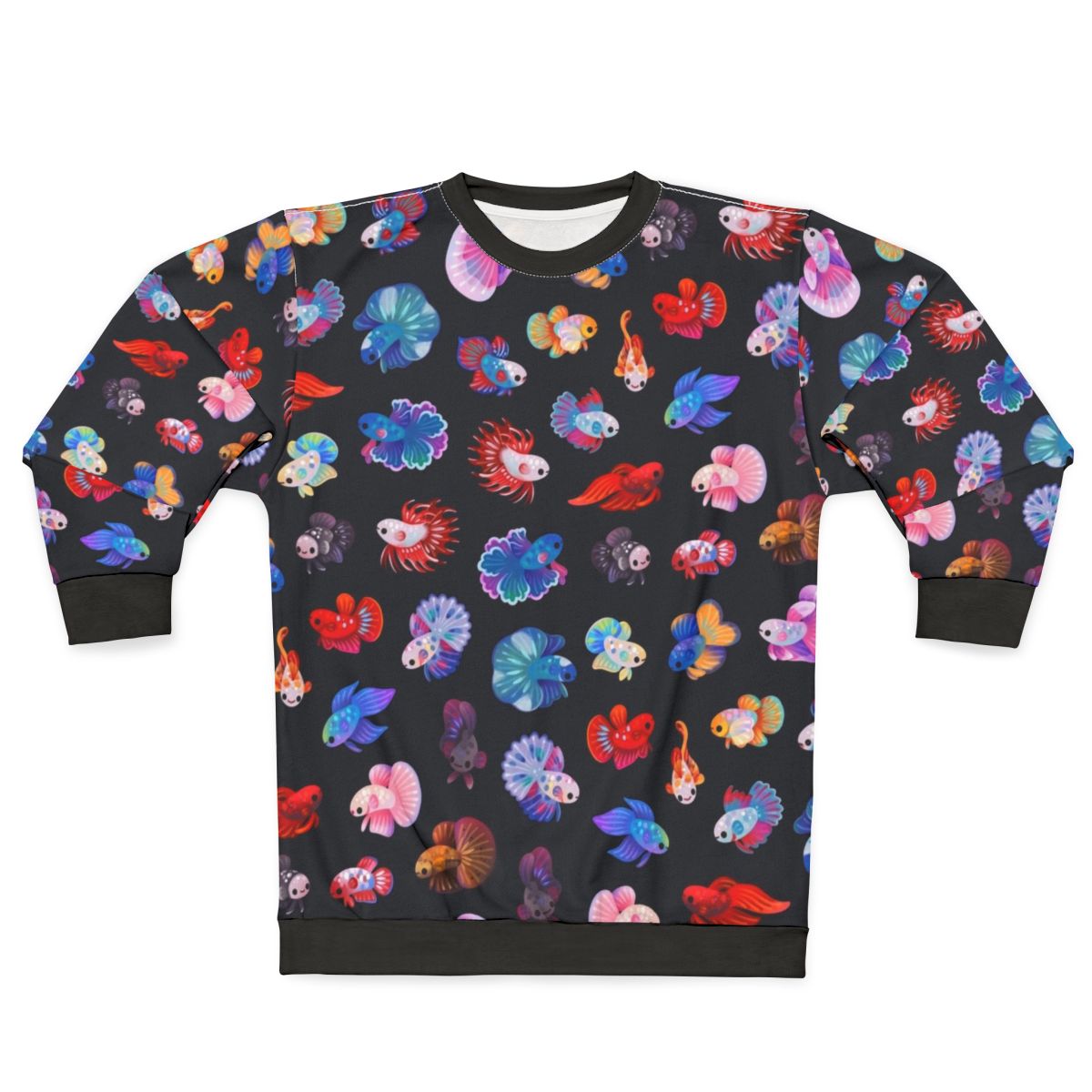 Betta fish sweatshirt with underwater graphics