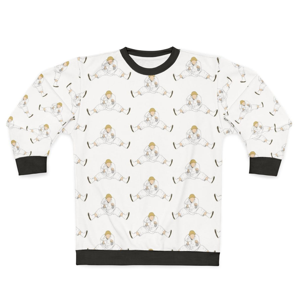 Chris Farley as the "Beverly Hills Ninja" character on a white sweatshirt