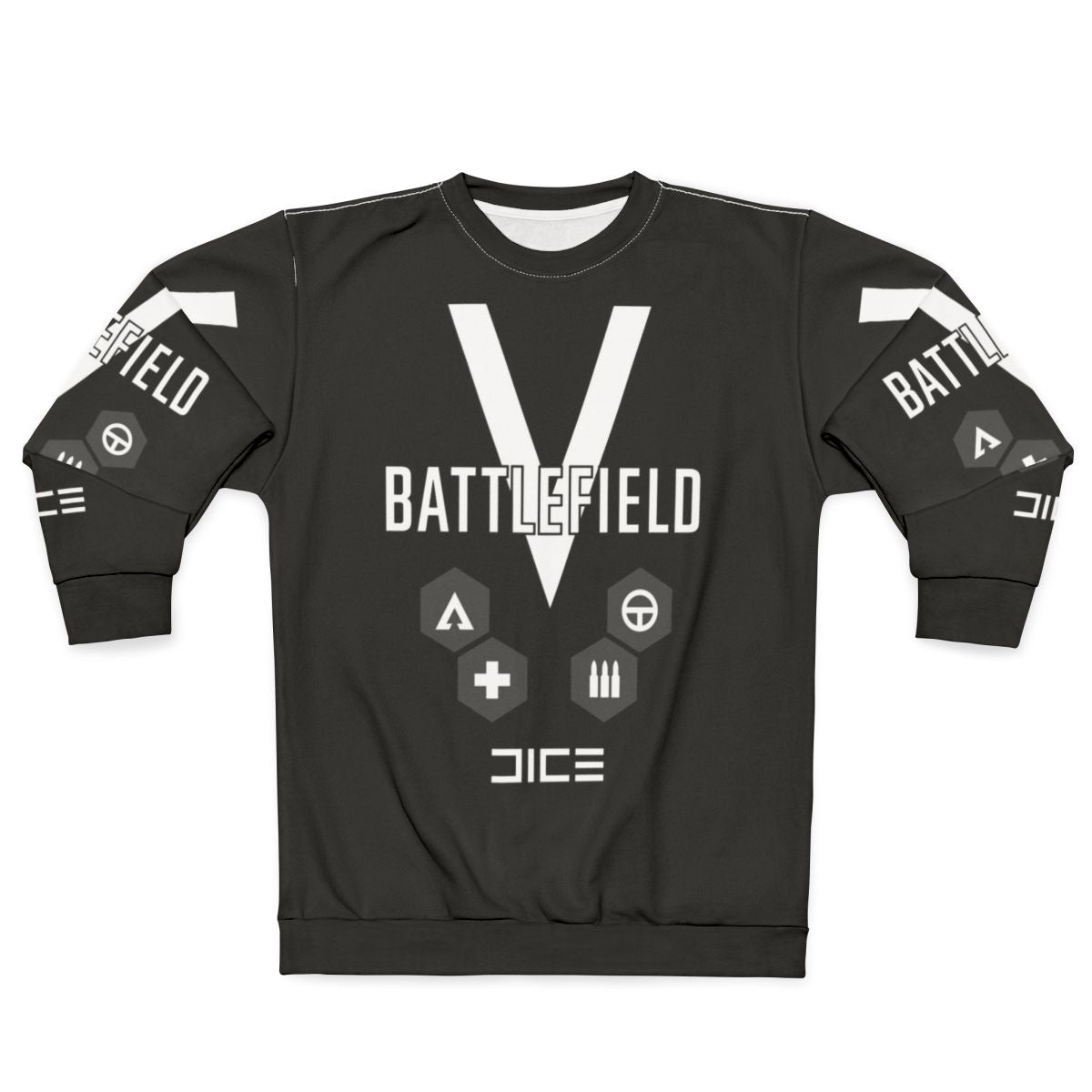 Battlefield V Sweatshirt, featuring the BFV logo and military-inspired design