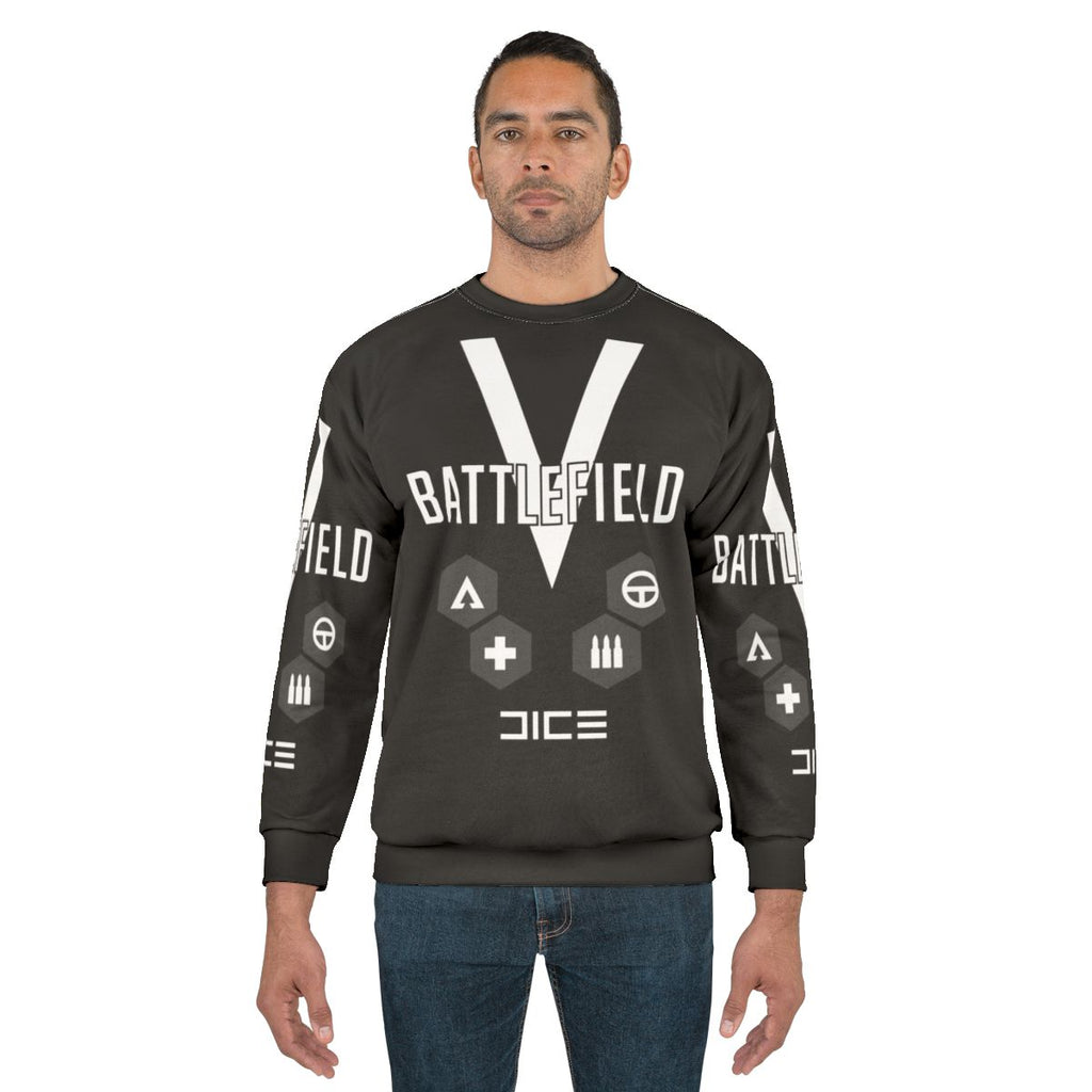 Battlefield V Sweatshirt, featuring the BFV logo and military-inspired design