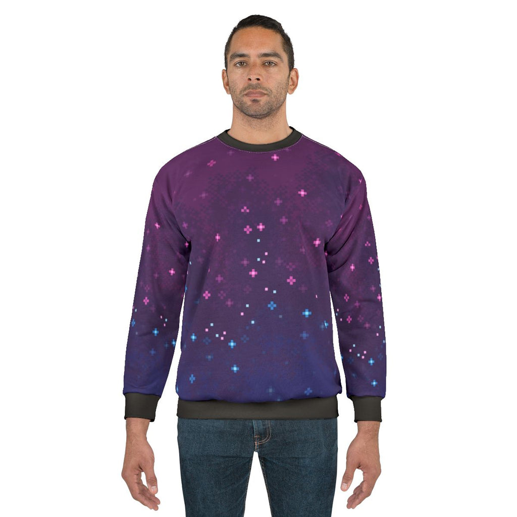 Bi Pride Galaxy 8-Bit Sweatshirt