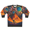 Psychedelic sweatshirt with trippy art design