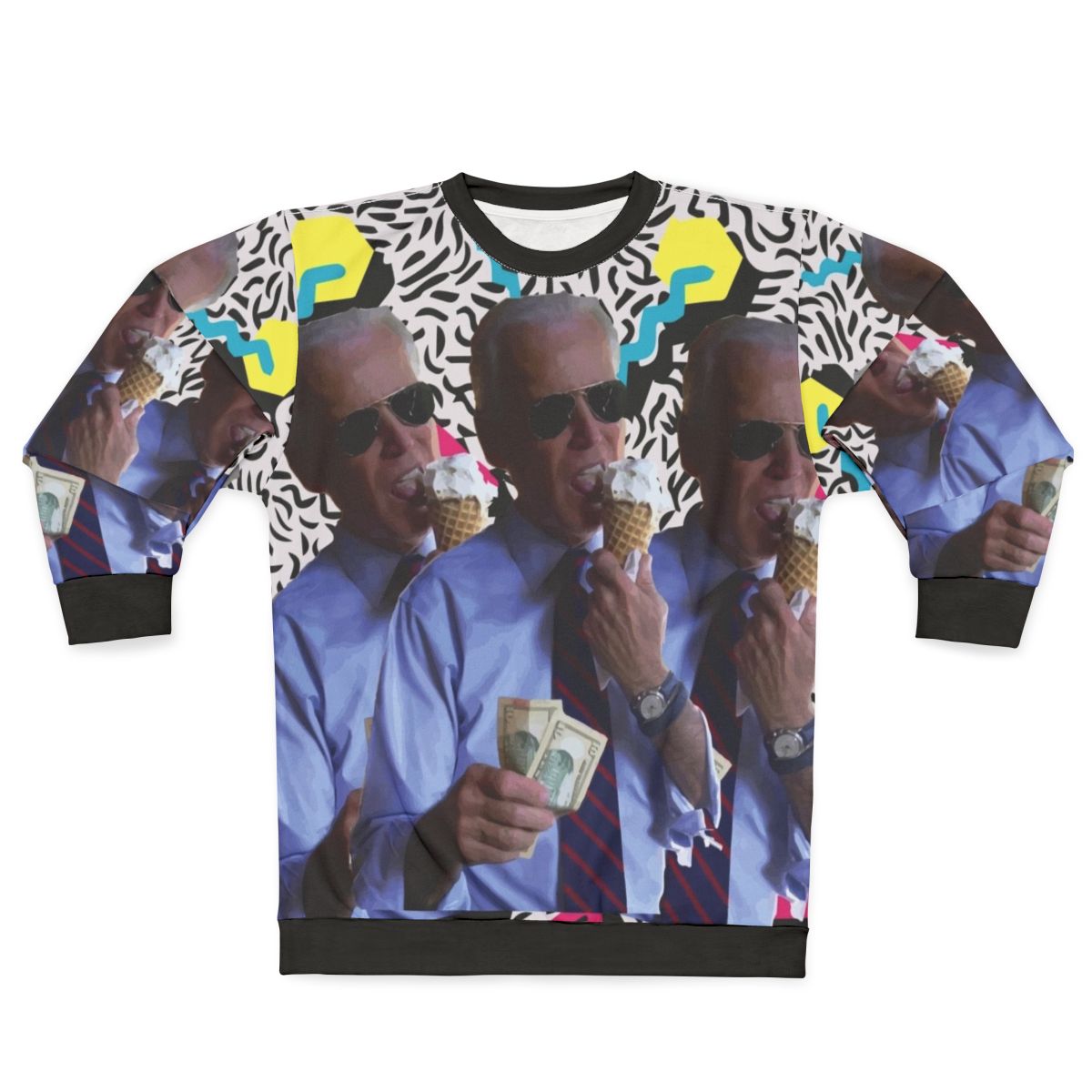 Vintage-style Biden FTW sweatshirt with a humorous, aesthetic design