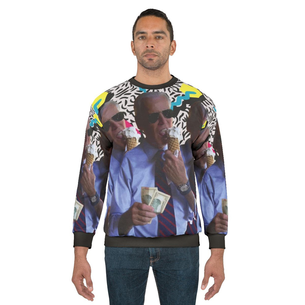 Vintage-style Biden FTW sweatshirt with a humorous, aesthetic design