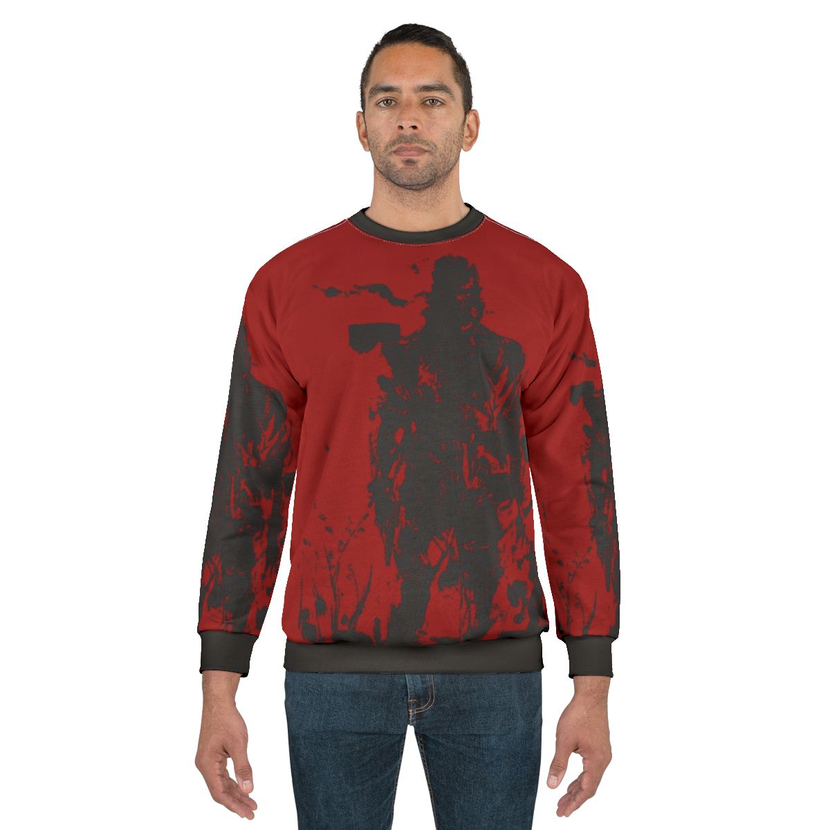 Metal Gear Solid Big Boss Mgs3 Red Black Sweatshirt