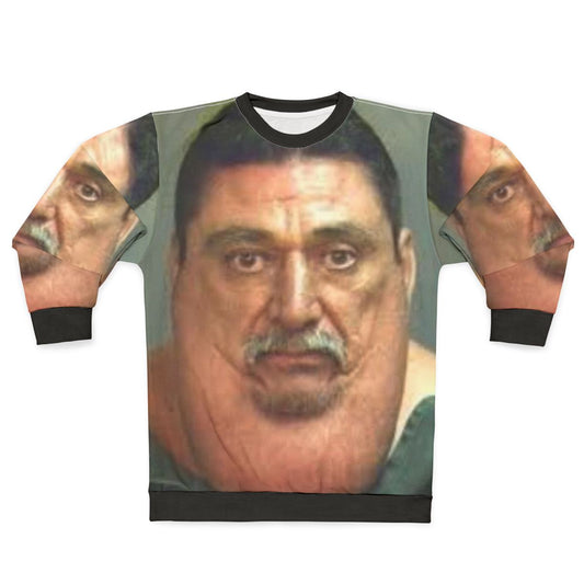 Big Chin Man Sweatshirt - Funny Mugshot Style Meme