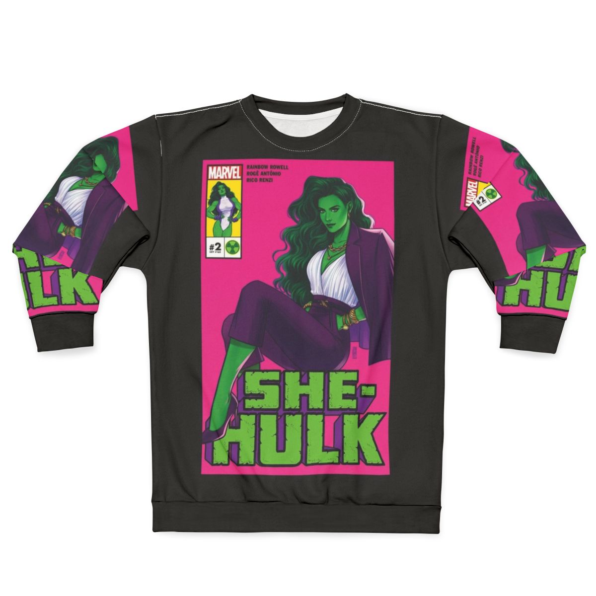 Big Green Hero Sweatshirt with Iconic Movie Inspired Design