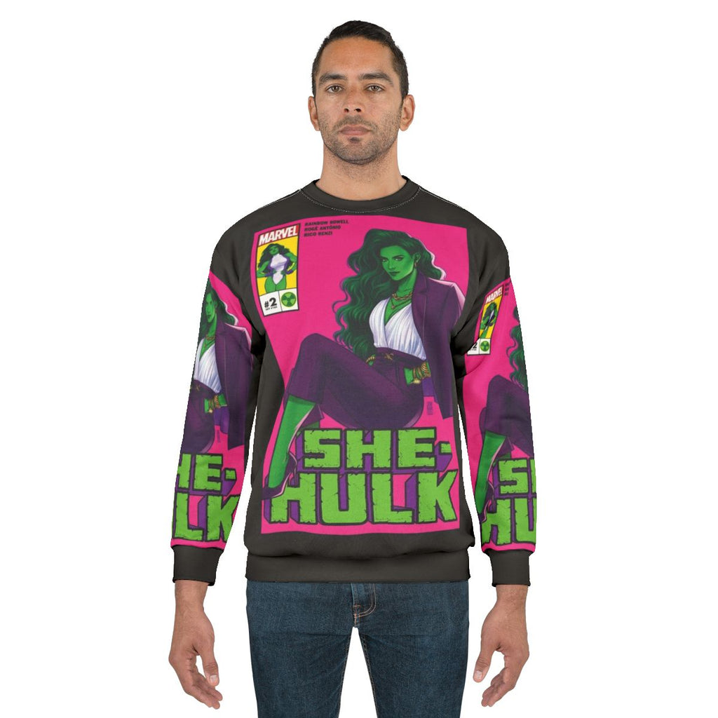 Big Green Hero Sweatshirt with Iconic Movie Inspired Design
