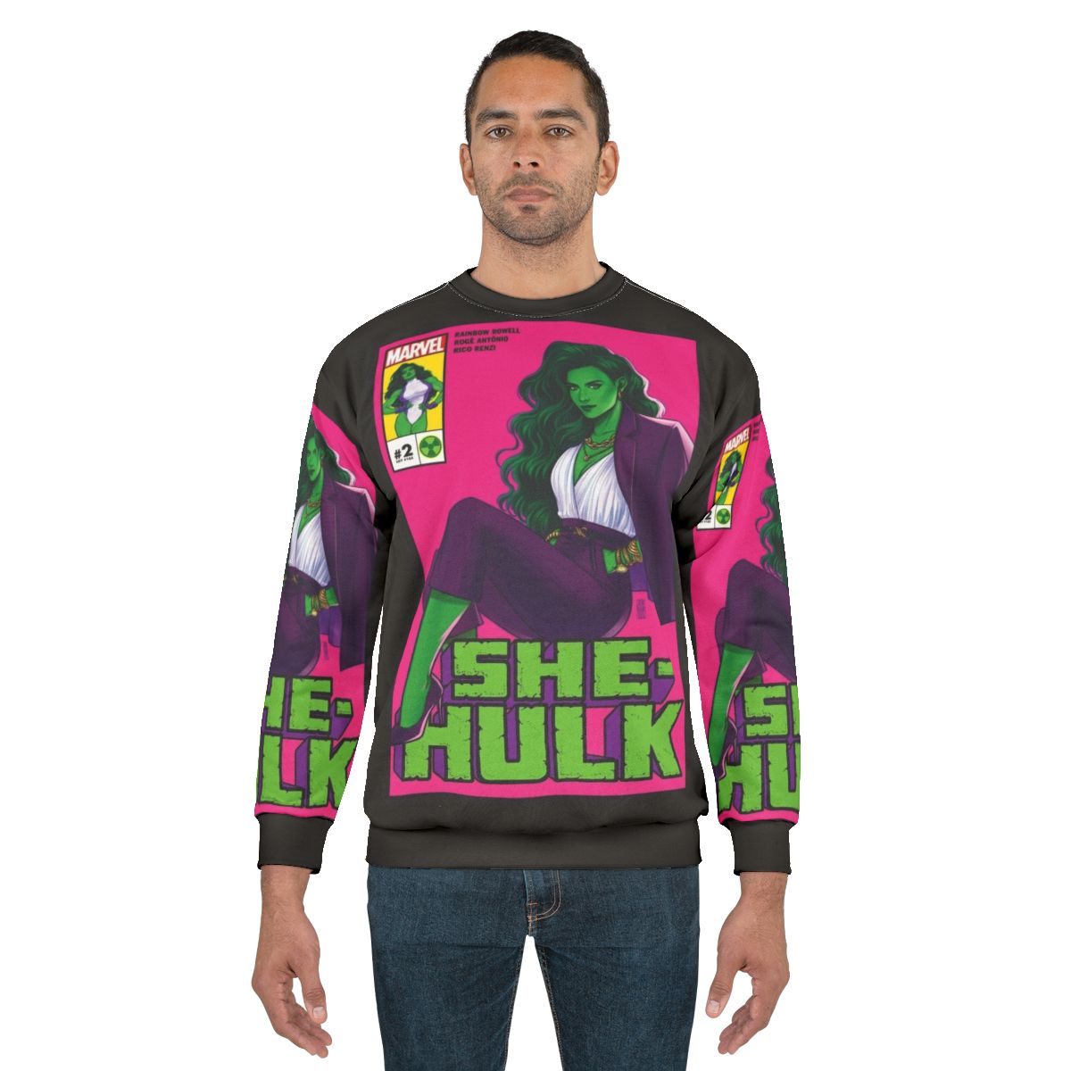 Big Green Hero Sweatshirt with Iconic Movie Inspired Design