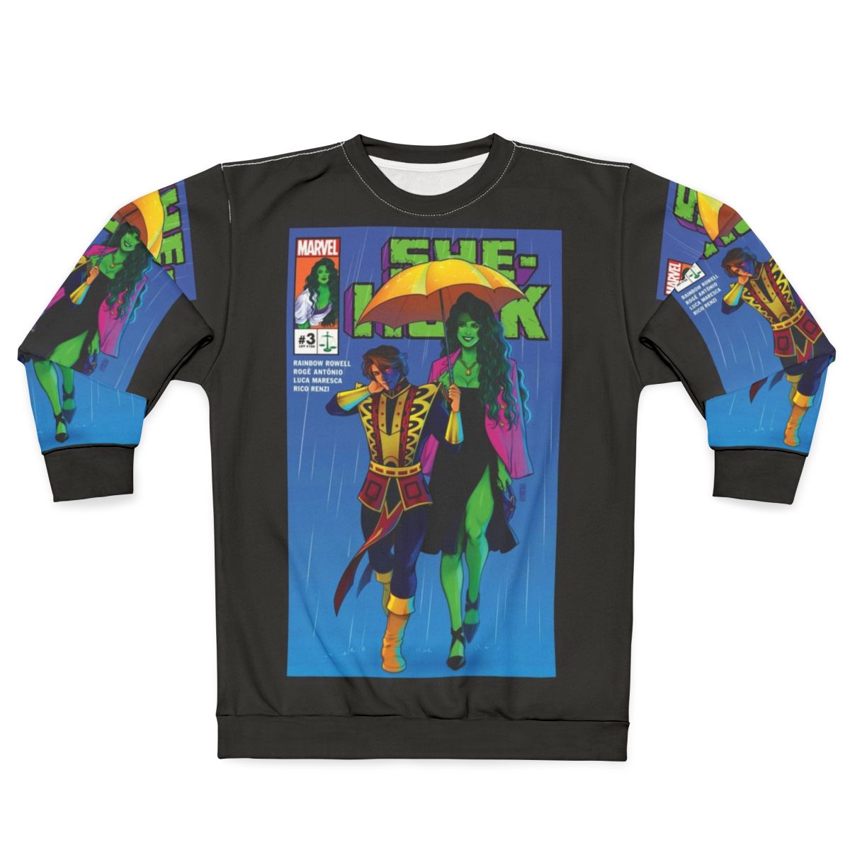 Big Green Hero Cover Sweatshirt featuring fantasy film character