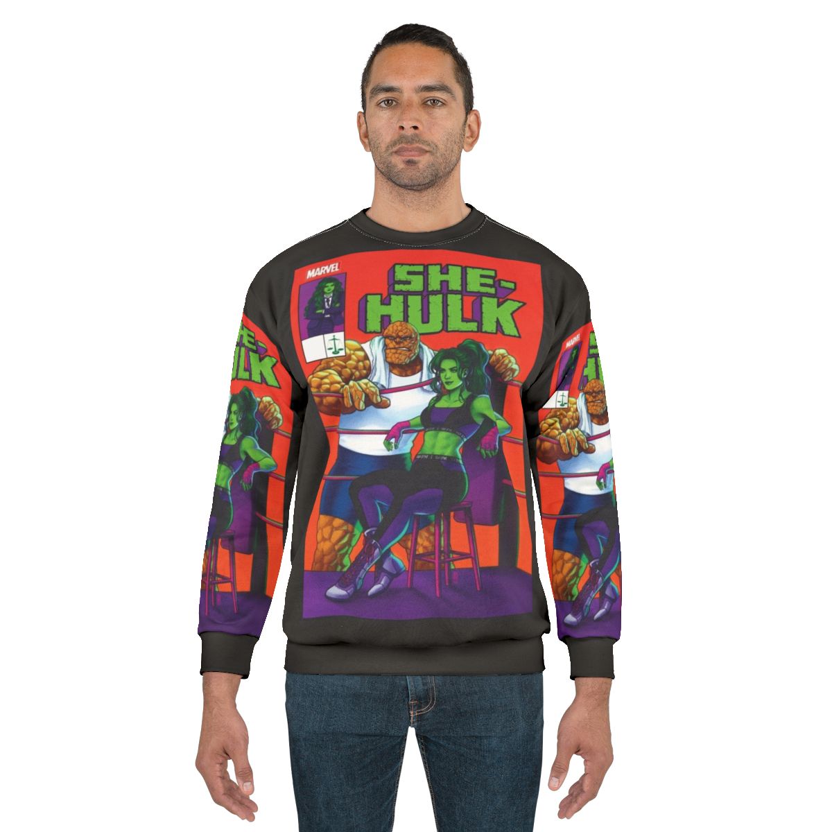 Green Hulk action hero sweatshirt