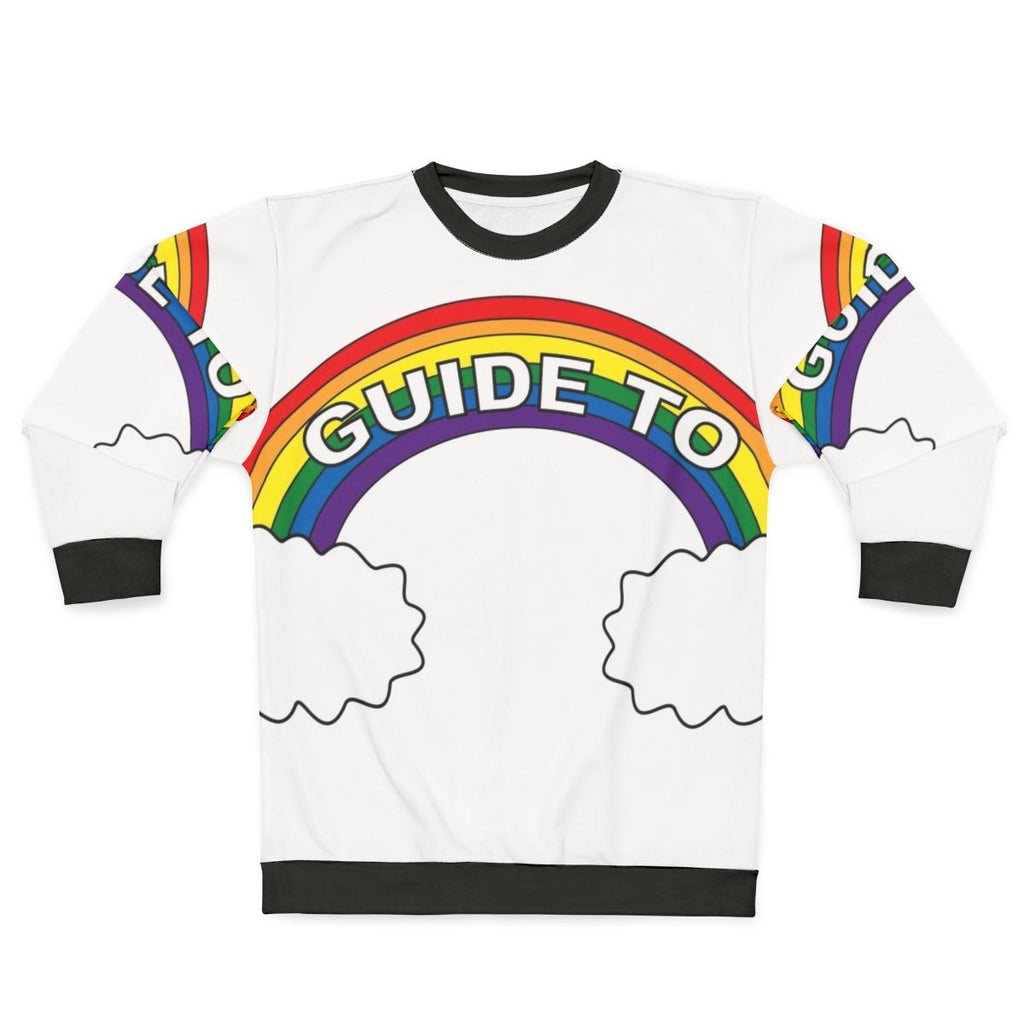 Colorful Big Mouth Netflix Sweatshirt with Rainbow and Cloud Design