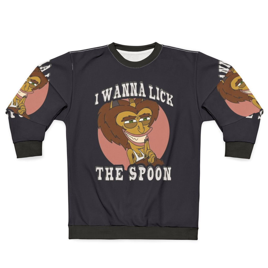 Big Mouth Hormone Monster Lick the Spoon Sweatshirt