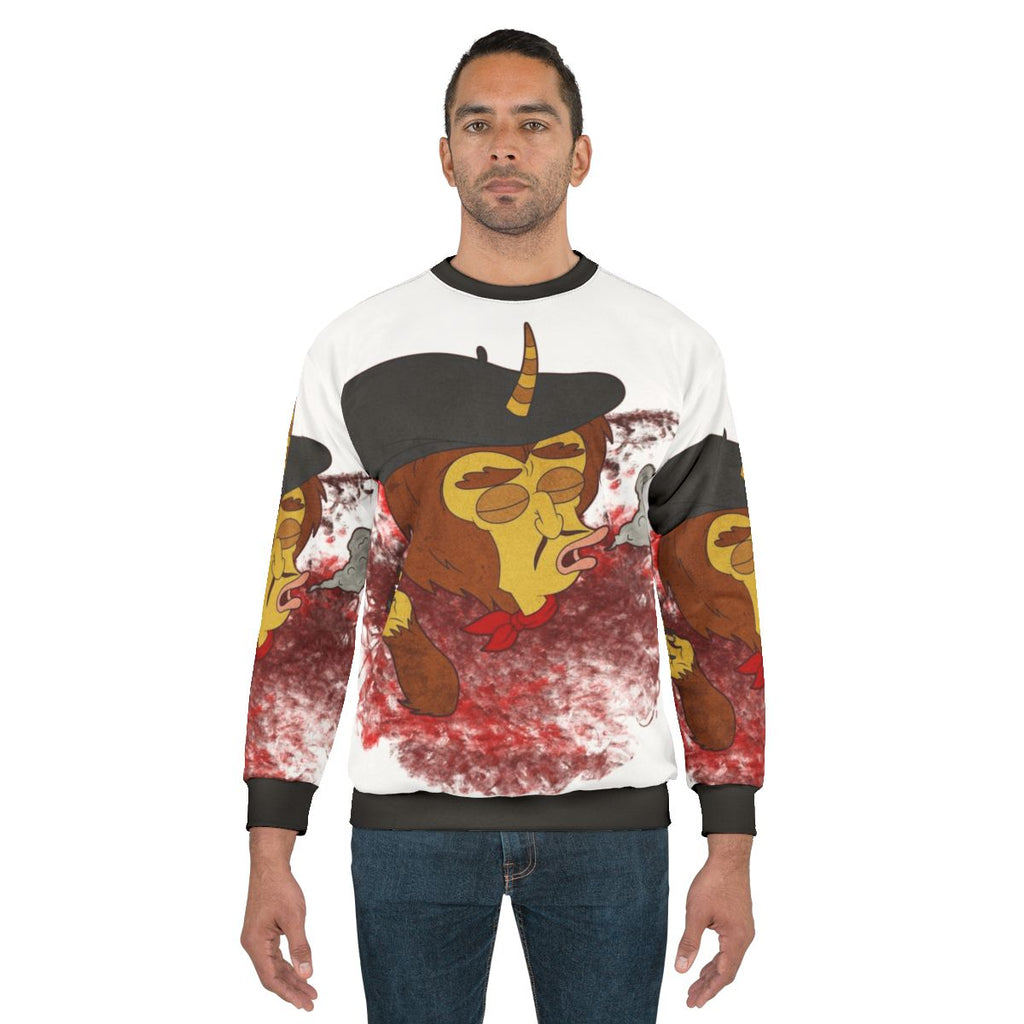 Big Mouth Maury Sweatshirt, featuring characters from the Netflix animated series