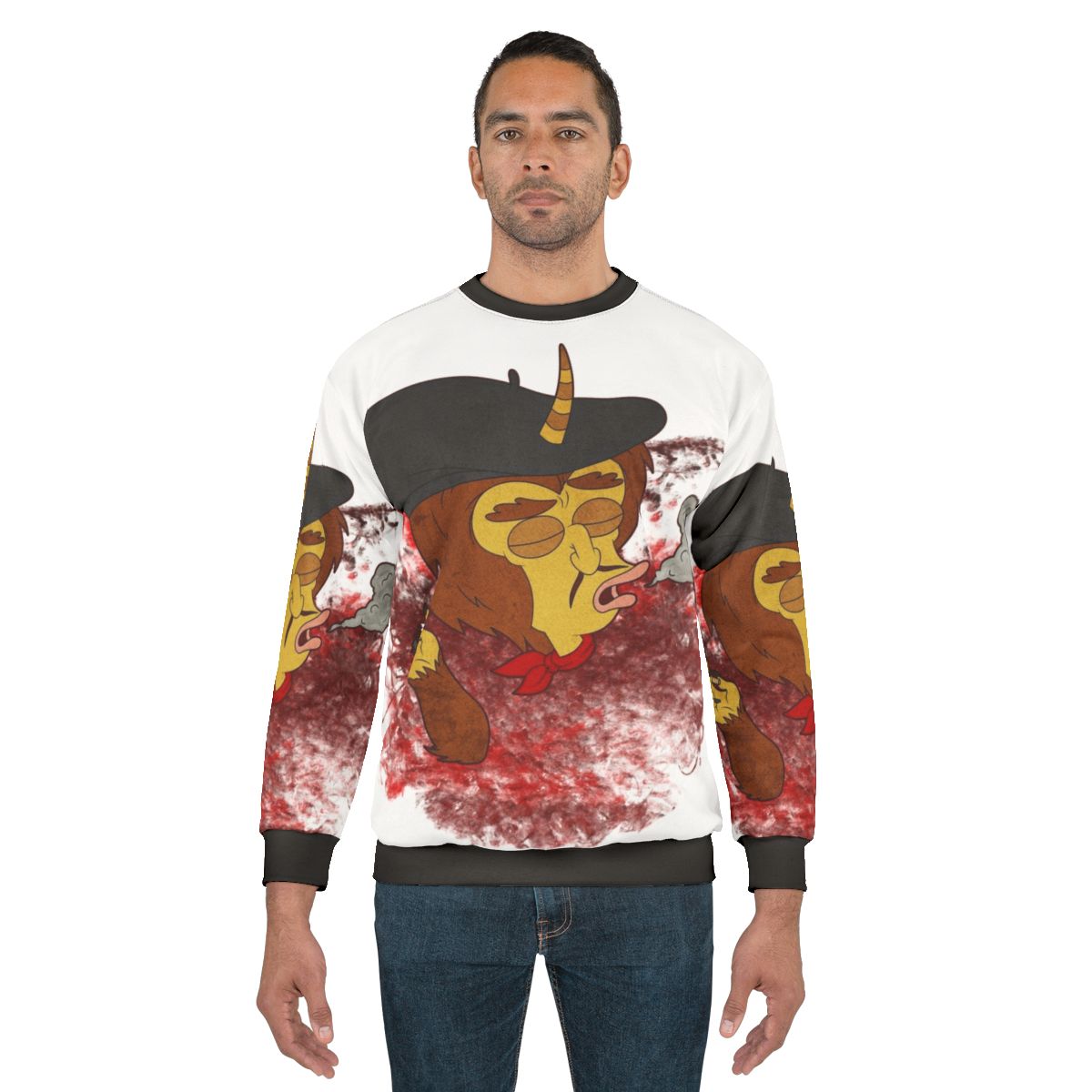 Big Mouth Maury Sweatshirt, featuring characters from the Netflix animated series