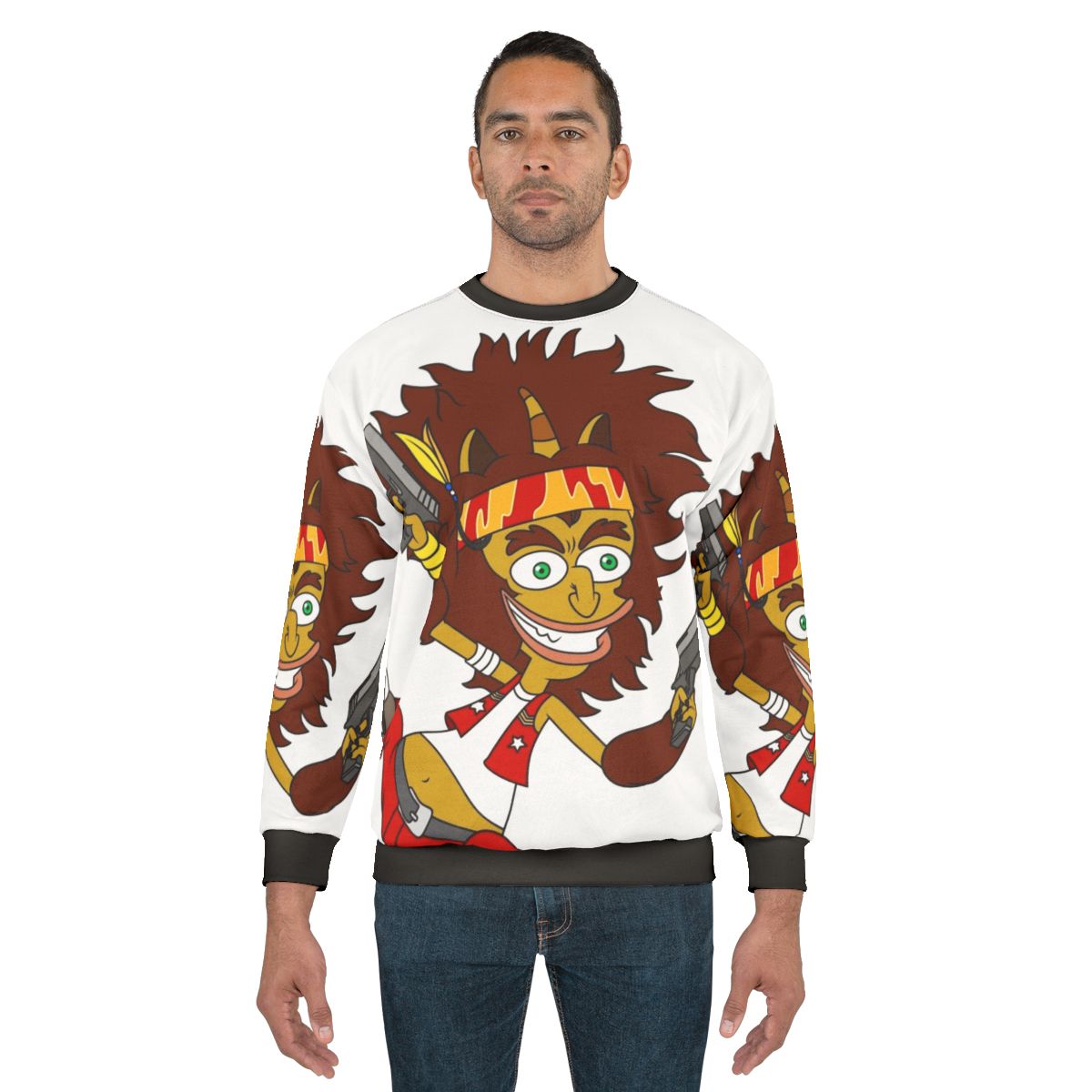 Maury's Big Mouth Netflix Show Sweatshirt featuring the Hormone Monster