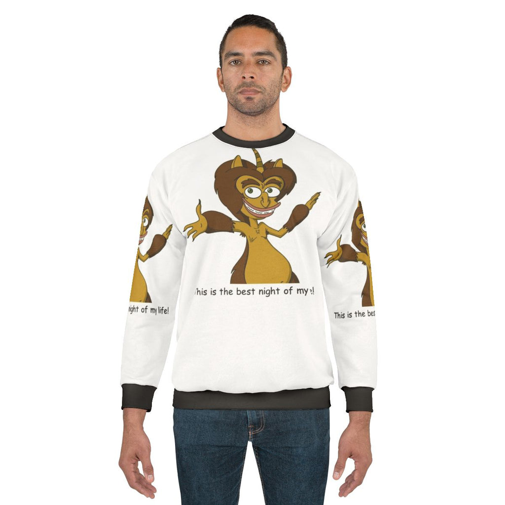Big Mouth Maury Netflix Series Oversized Graphic Sweatshirt