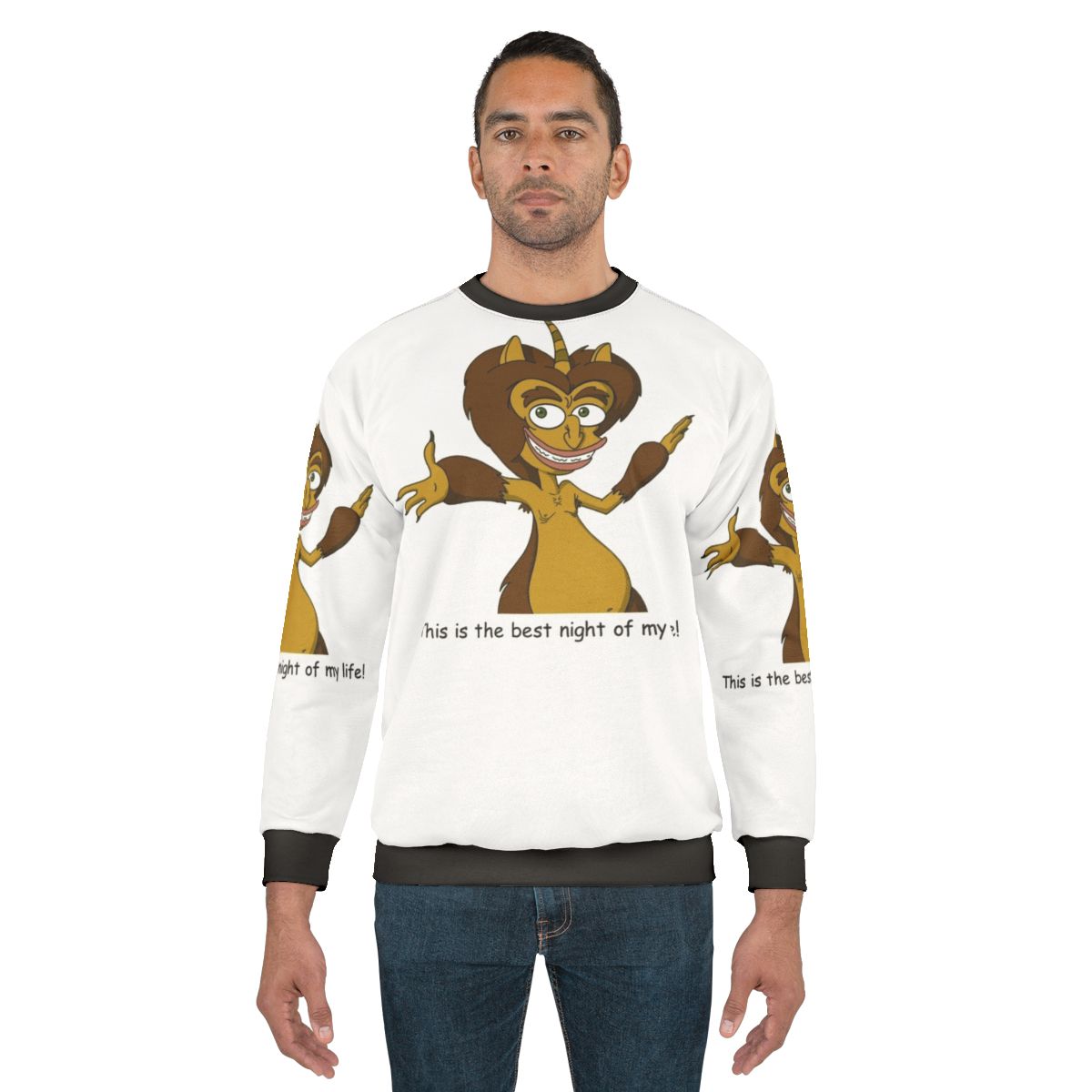 Big Mouth Maury Netflix Series Oversized Graphic Sweatshirt