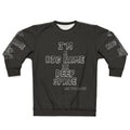 Deep space themed sweatshirt featuring indie band logo