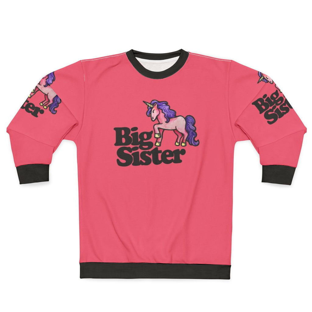 Cute big sister unicorn sweatshirt with legendary animal design