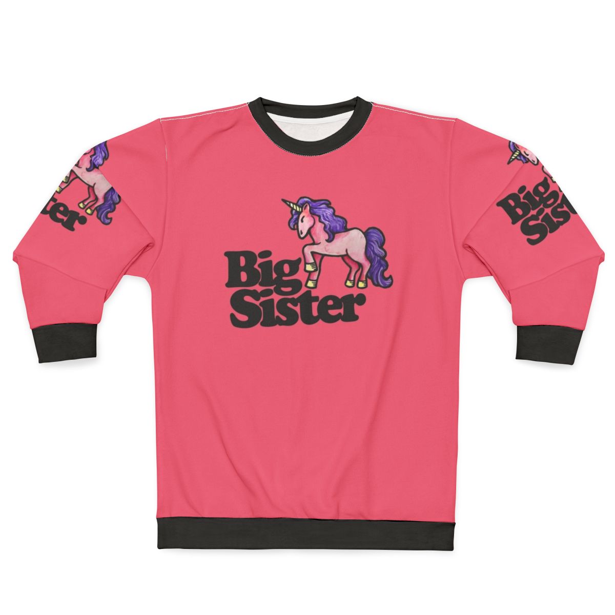 Cute big sister unicorn sweatshirt with legendary animal design