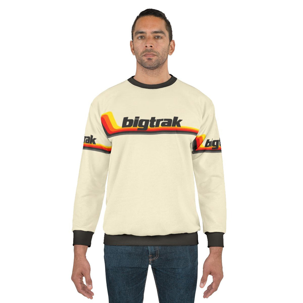 1980s Bigtrak robot tank graphic on sweatshirt