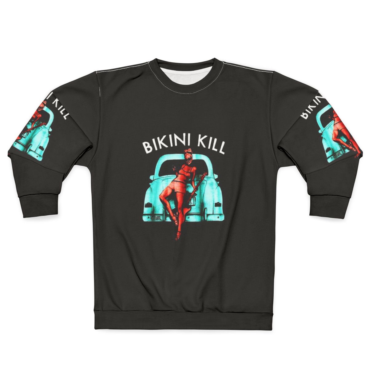 Vintage punk rock sweatshirt featuring the Bikini Kill band logo
