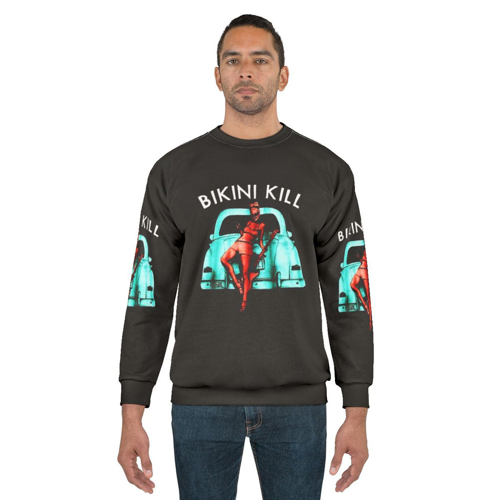 Vintage punk rock sweatshirt featuring the Bikini Kill band logo