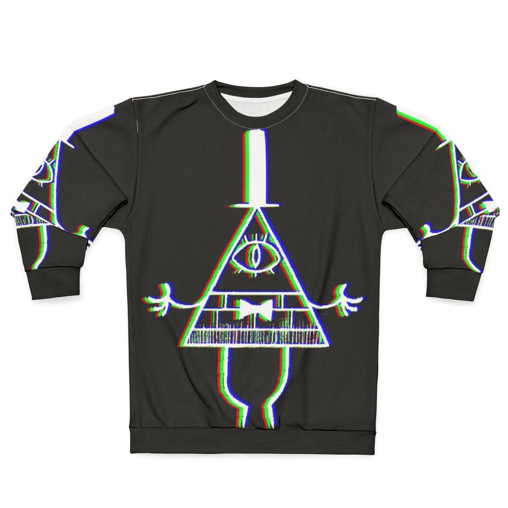 Bill Cipher Anaglyph Sweatshirt with 3D Optical Illusion Effect