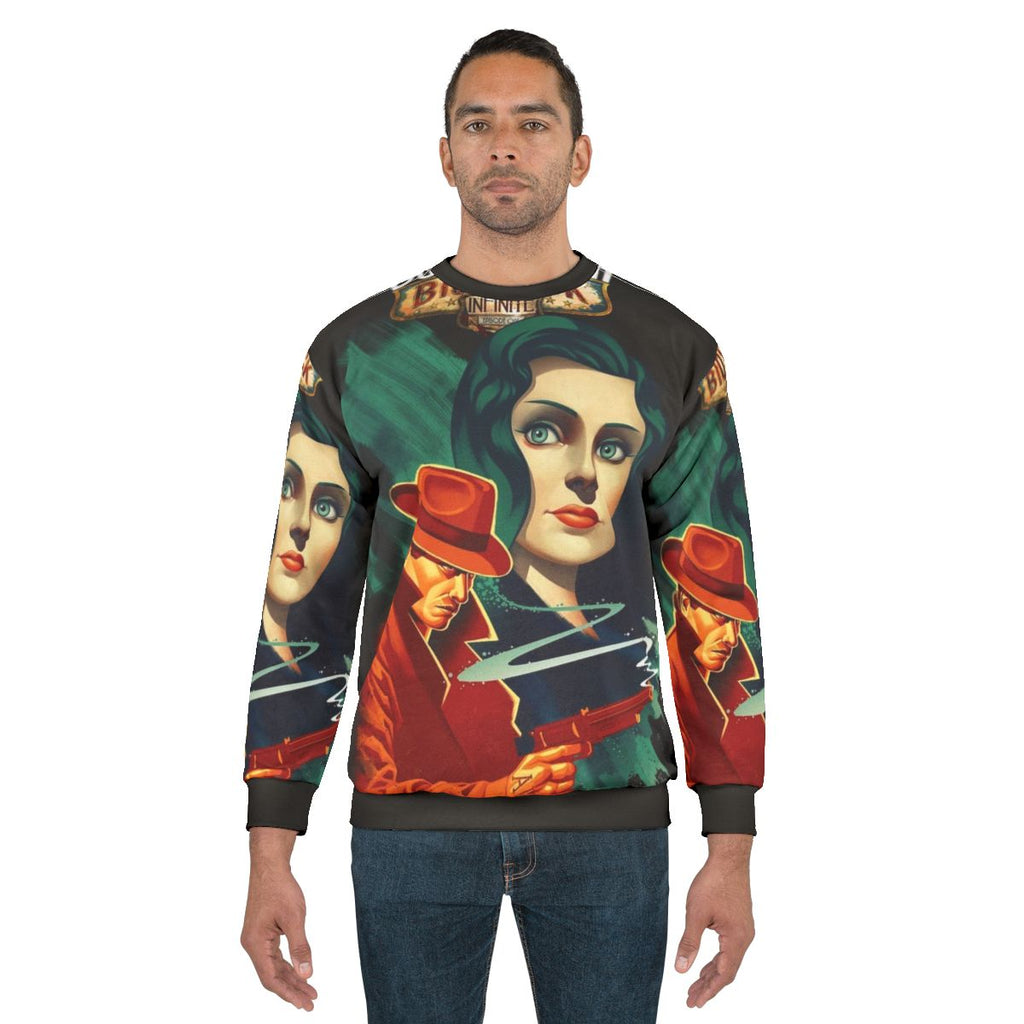 Bioshock Burial at Sea Sweatshirt featuring the iconic city of Rapture