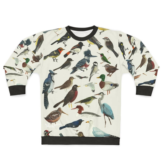 Bird Fanatic Sweatshirt featuring a variety of bird species