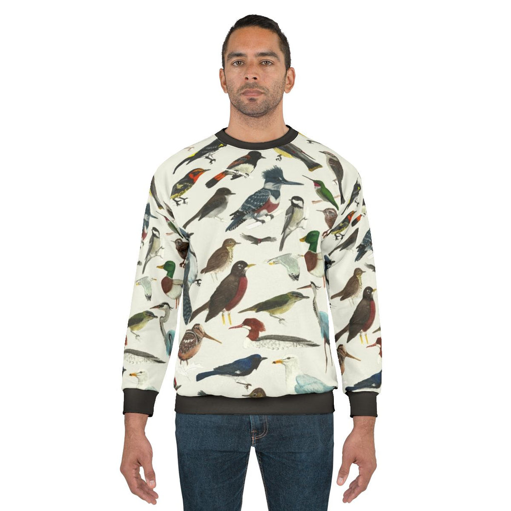 Bird Fanatic Sweatshirt featuring a variety of bird species
