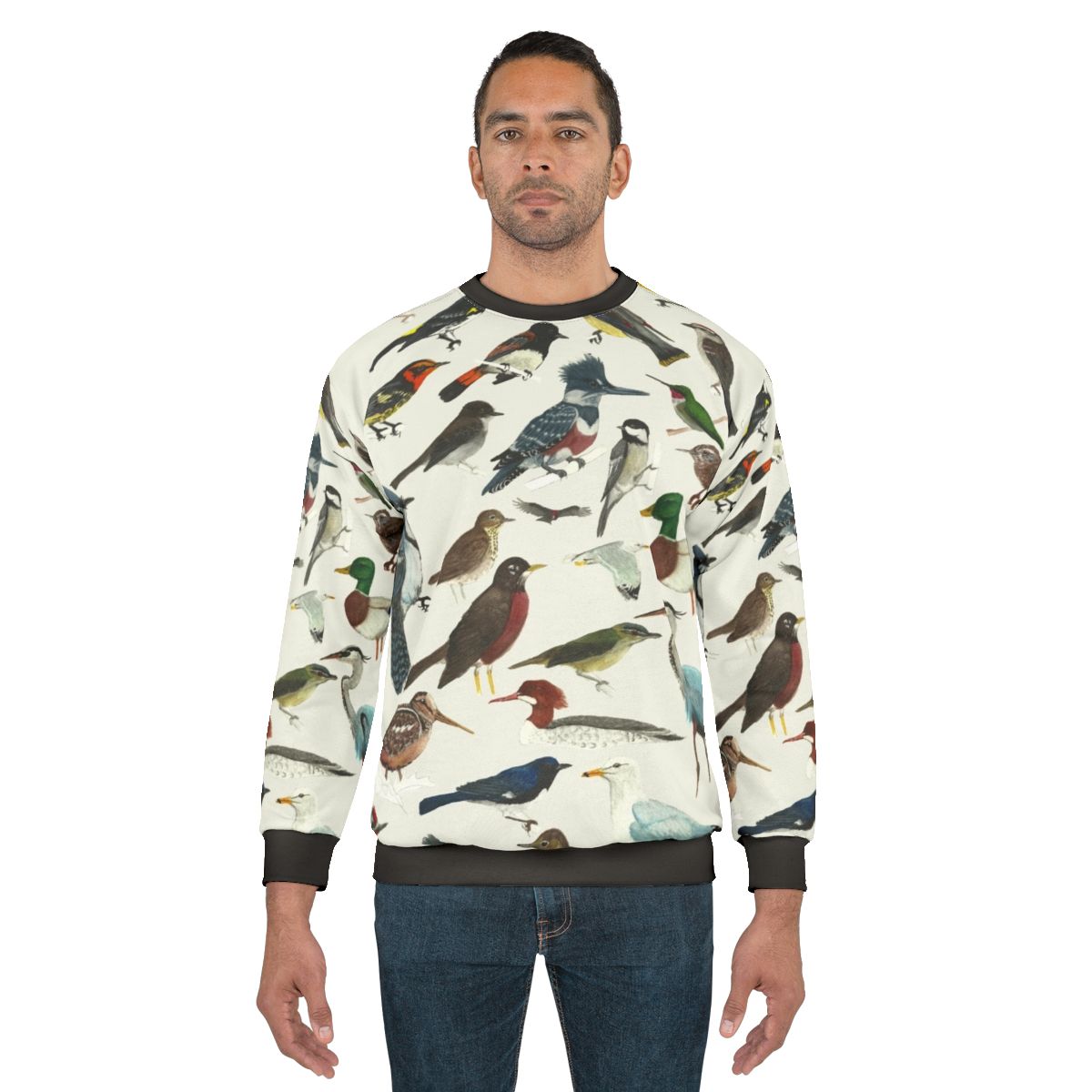 Bird Fanatic Sweatshirt featuring a variety of bird species