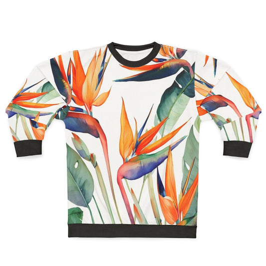 Colorful Birds of Paradise Pattern Sweatshirt
