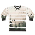 Birds watching birds at sunset abstract nature sweatshirt