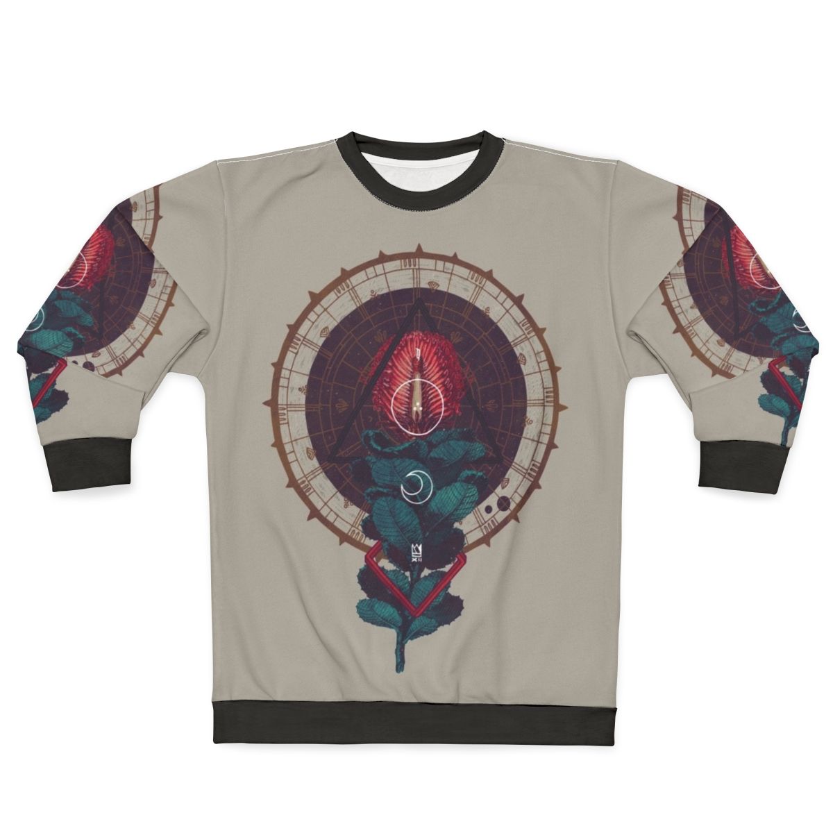 Mystical Birth Sweatshirt with Occult Sacred Geometry Design